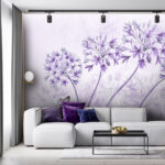 Wall murals Purple butterfly with wings spread