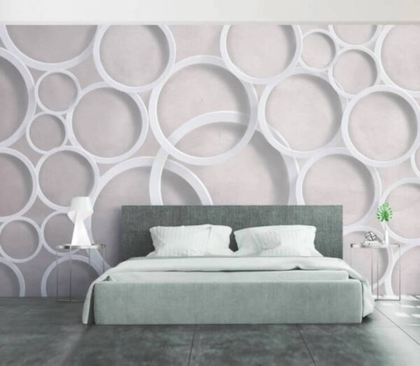 Wall murals Group of white circles Wall murals Group of white circles