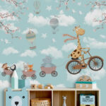Wall murals Hot air balloon in the sky