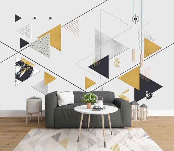 Wall murals Group of triangles and lines Wall murals Group of triangles and lines