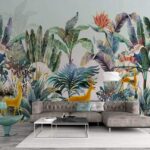 Wall murals Group of plants and animals