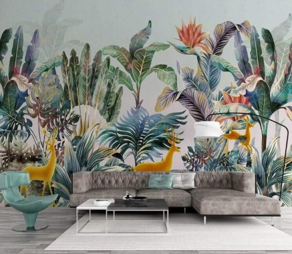 Wall murals Group of plants and animals Wall murals Group of plants and animals