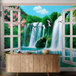 Wall murals Blue sky with clouds