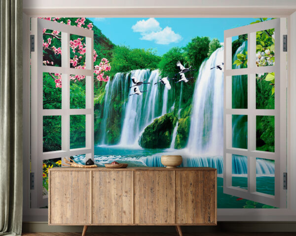 Blue sky with clouds Wall murals Blue sky with clouds