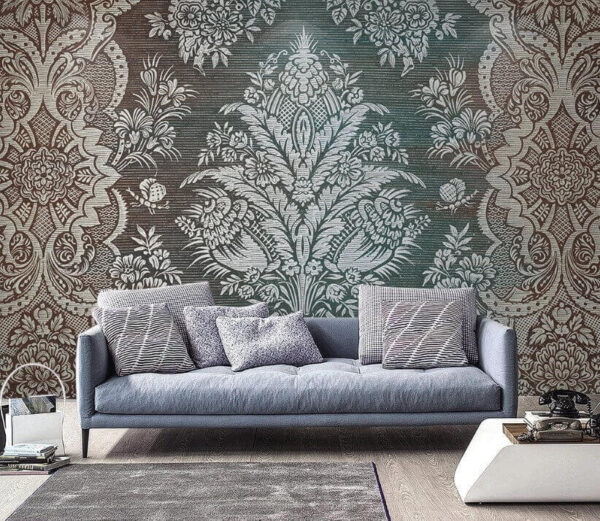 Wall murals Intricate floral design pattern displayed Wall murals Intricate floral design pattern displayed