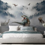 Wall murals Dinosaur with its mouth open