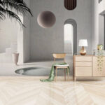 Wall murals Room with a pool and a chair