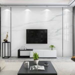 Wall murals White marble texture with veins.
