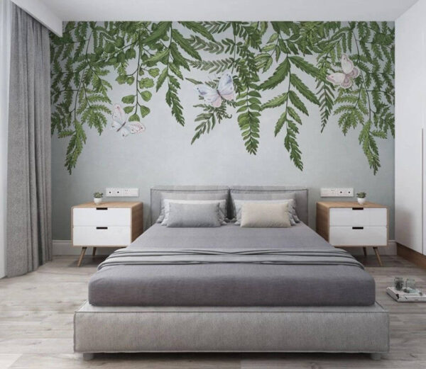 Wall murals Butterfly on a branch Wall murals Butterfly on a branch
