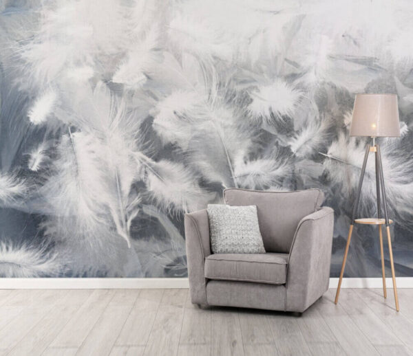 Wall murals White feathers on a window Wall murals White feathers on a window