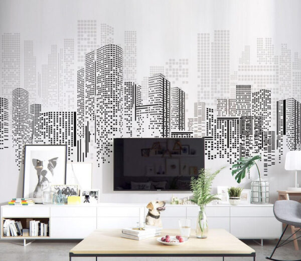 Wall murals City skyline with many buildings Wall murals City skyline with many buildings