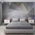 Wall murals Geometric abstract in neutral tones.