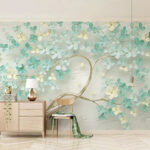 Wall murals White object on a white surface