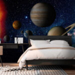 Wall murals Planet in space with stars