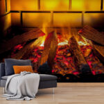 Wall murals Warmth and comfort in the hearth.