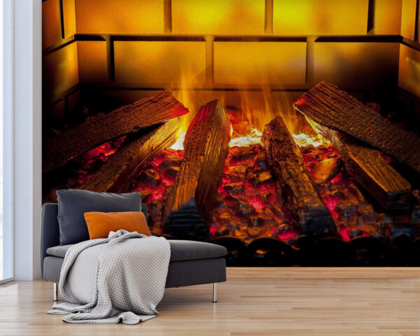 Warmth and comfort in the hearth Wall murals Warmth and comfort in the hearth