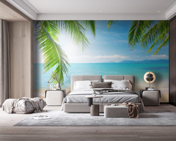 Tropical paradise under sunny skies Wall murals Tropical paradise under sunny skies