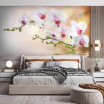 Wall murals Orchids reflecting on tranquil water.