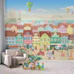 Wall murals Hot air balloon in the sky