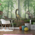 Wall murals Dinosaur in the woods