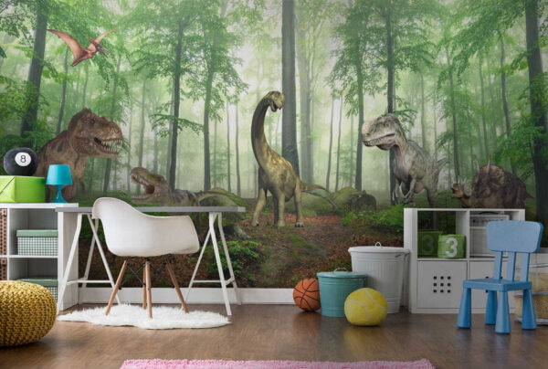 Dinosaur in the woods Wall murals Dinosaur in the woods