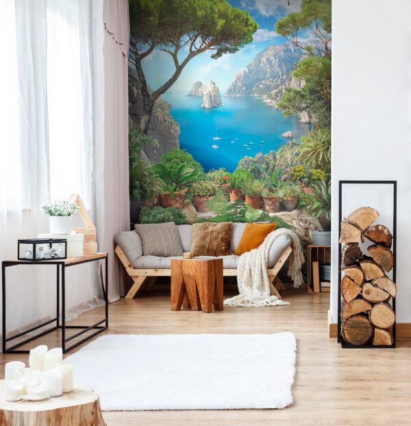 Wall murals View of the ocean from a cliff Wall murals View of the ocean from a cliff