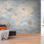 Wall murals Hot air balloon in the sky