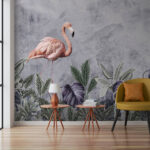 Wall murals Flamingo and plants