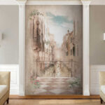 Wall murals Venetian street with ornate balcony.