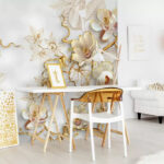 Wall murals Elegant floral design with intricate details.