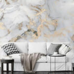 Wall murals Marble texture with swirling patterns.