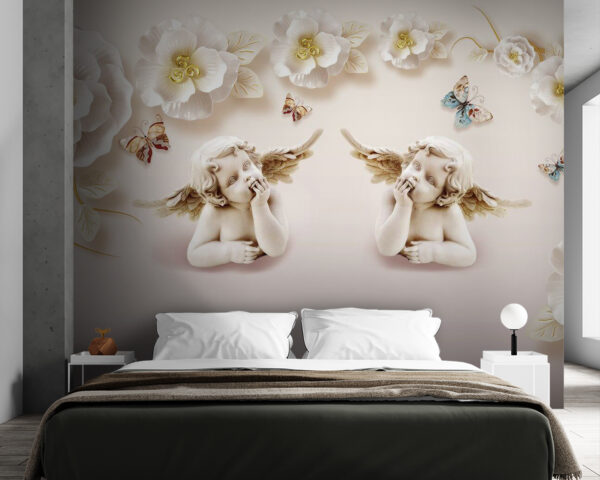 Statue of a baby with wings Wall murals Statue of a baby with wings