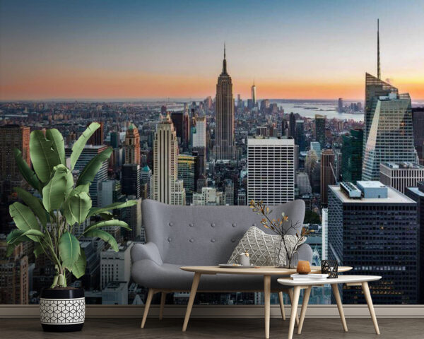 Wall murals City skyline with tall buildings Wall murals City skyline with tall buildings