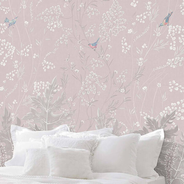 Wall murals Wallpaper with birds and plants Wall murals Wallpaper with birds and plants
