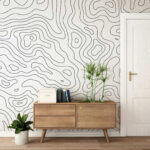 Wall murals Black line on a white background
