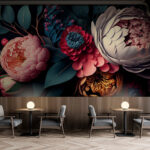 Wall murals Elegant bouquet of vibrant blossoms.