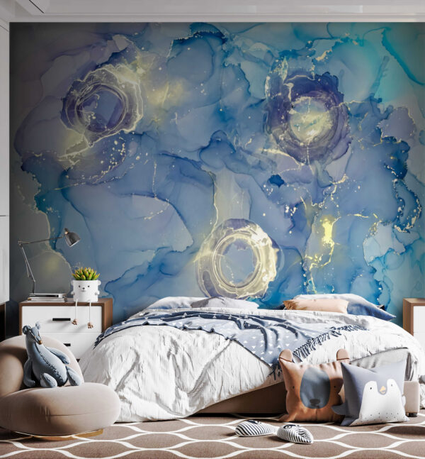 Wall murals Blue and white painting Wall murals Blue and white painting