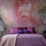 Wall murals Dreamy swirls of soft pastel hues
