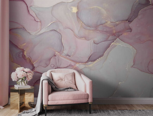 Fluid brushstrokes in soft pastels Wall murals Fluid brushstrokes in soft pastels