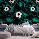 Wall murals Pattern of football balls