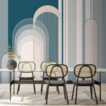 Wall murals Curved lines form modern abstract shapes.