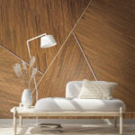 Wall murals Geometric pattern with angled lines.