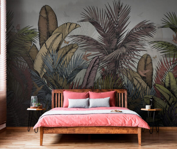 Wall murals Group of tropical plants Wall murals Group of tropical plants