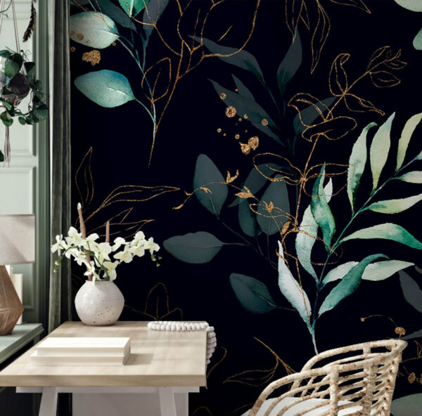 Wall murals Pattern of leaves and branches Wall murals Pattern of leaves and branches