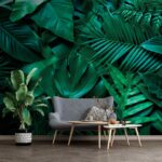 Wall murals Group of green leaves