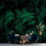 Wall murals Lush green ferns thrive beautifully.