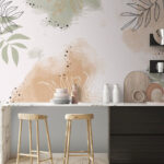 Wall murals Drawing of a leaf