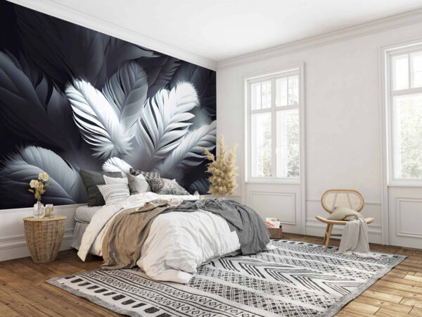 Wall murals Wall murals Soft white feathers in gentle layers. (SKU: u73689)