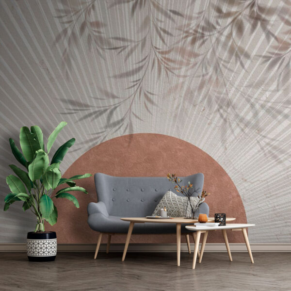 Shadow of leaves on a wall Wall murals Shadow of leaves on a wall