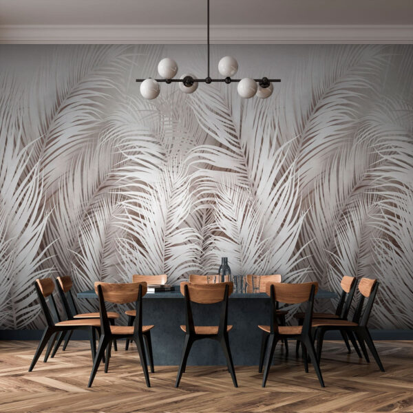 White feathers create abstract pattern Wall murals White feathers create abstract pattern